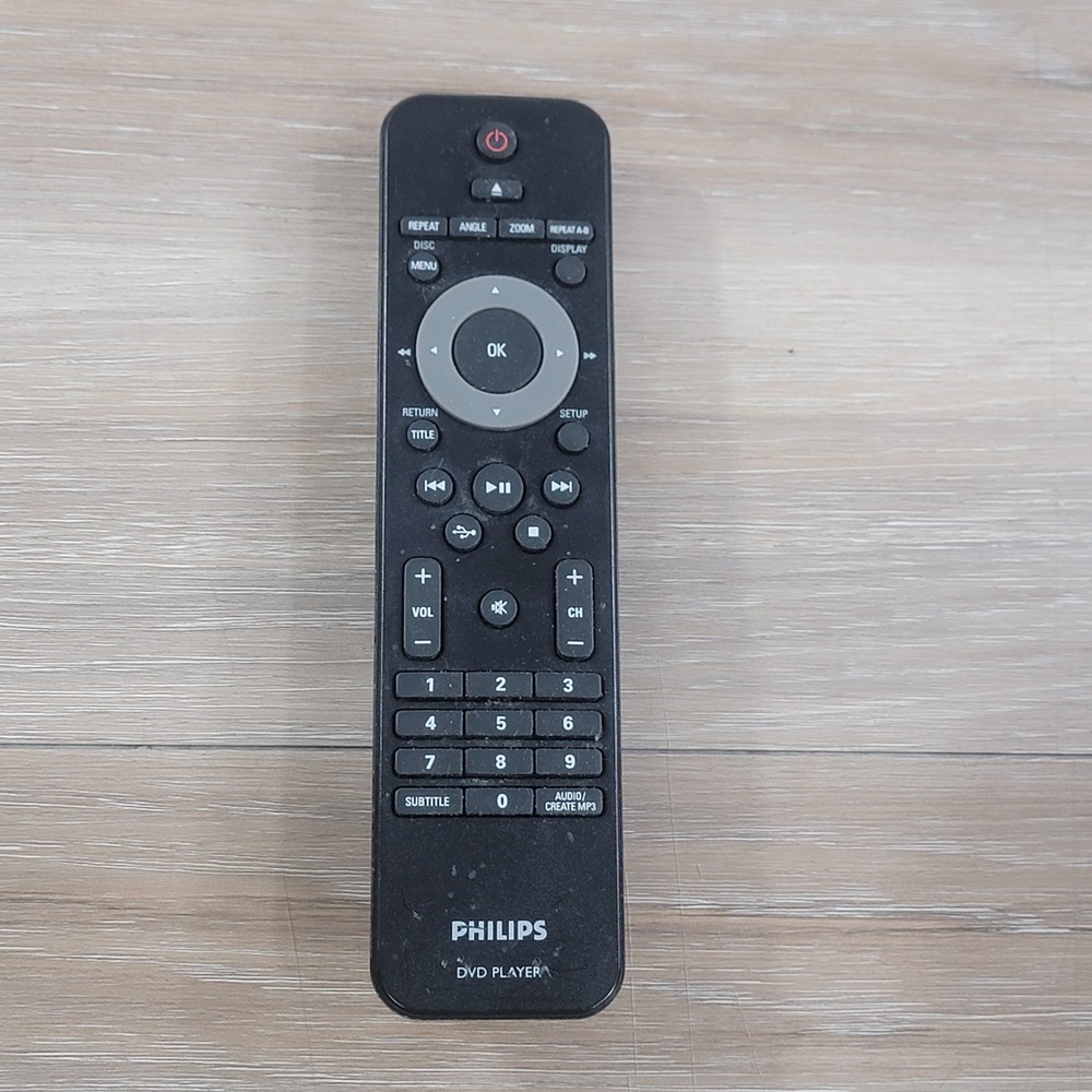 Philips DVD Player Remote Control Black Replacement Unit OEM Genuine